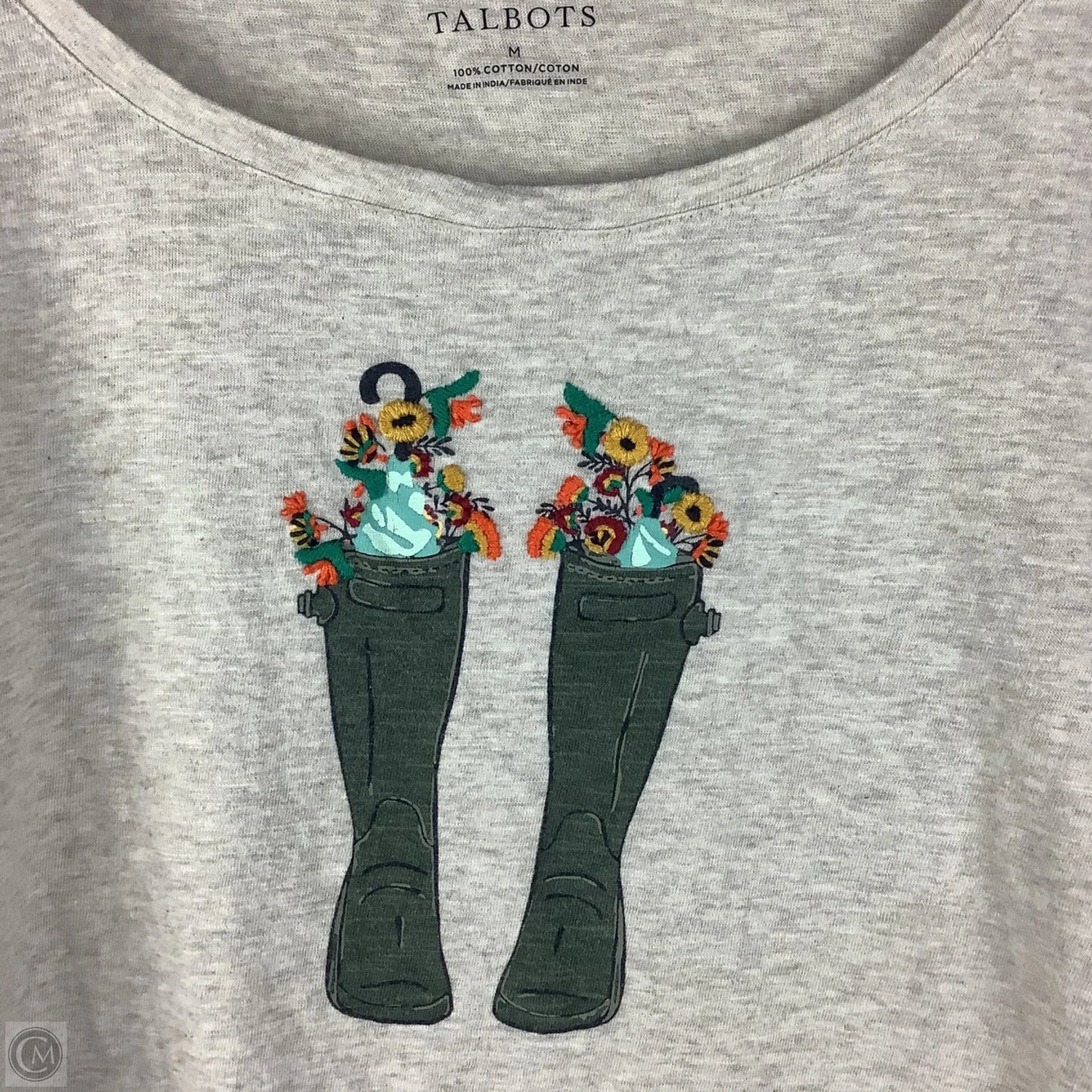 Top Long Sleeve By Talbots In Beige, Size: M