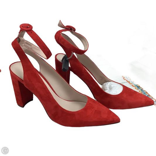 Shoes Heels Block By Nine West In Red, Size: 10