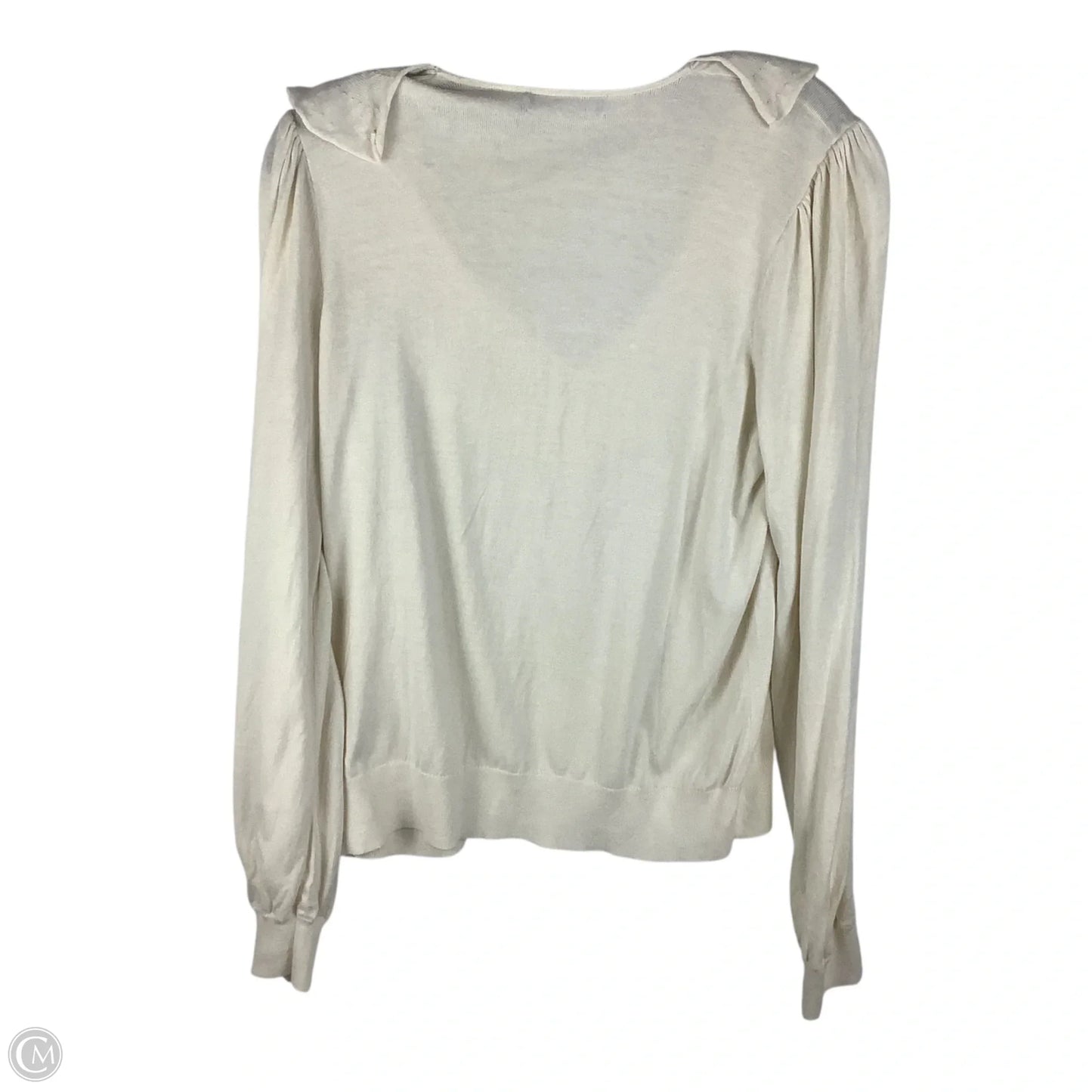 Top Long Sleeve By Lauren By Ralph Lauren In Cream, Size: Xl