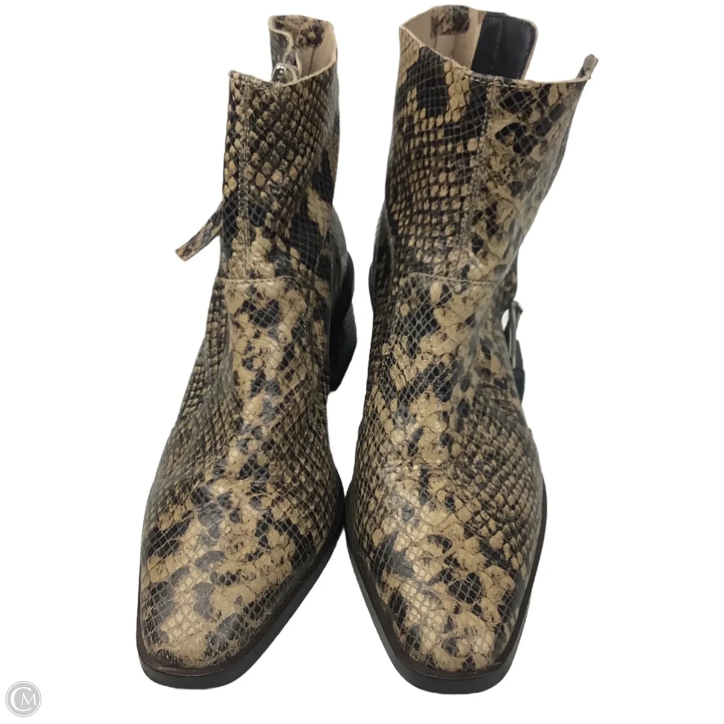 Boots Ankle Heels By Top Shop In Animal Print, Size: 6.5
