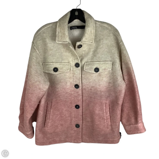 Jacket Other By Zara In Cream & Pink, Size: Xs
