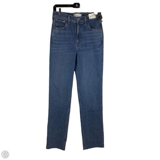 Jeans Straight By Abercrombie And Fitch In Blue, Size: 6 (28 LONG)
