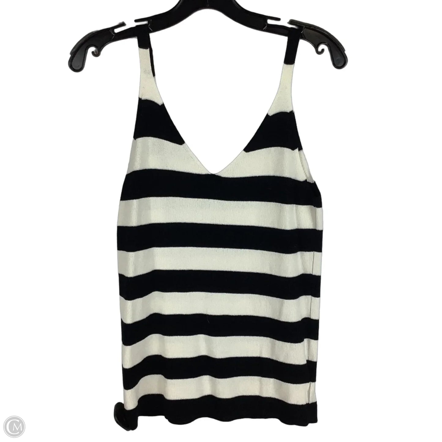 Top Sleeveless By Loft In Striped Pattern, Size: M