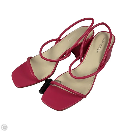 Sandals Heels Block By Marc Fisher In Pink, Size: 9.5