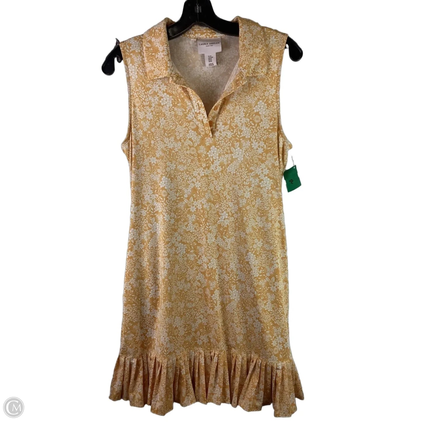Dress Casual Short By Laura Ashley In Yellow, Size: M