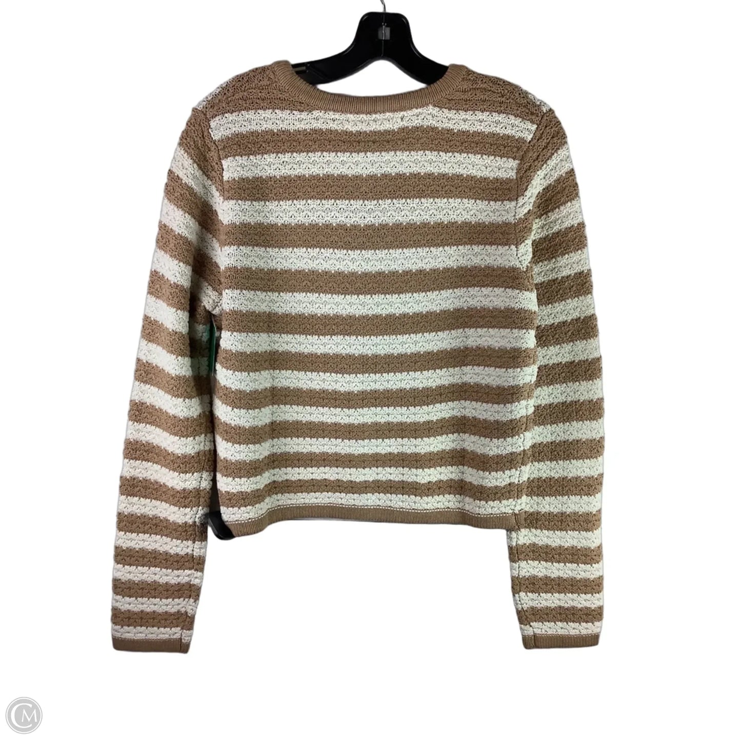 Sweater Cardigan By Altard State In Brown & Cream, Size: L