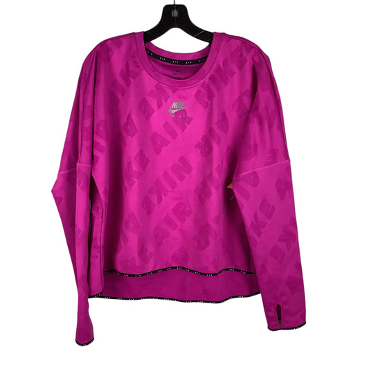 Top Long Sleeve By Nike In Pink, Size: 1x