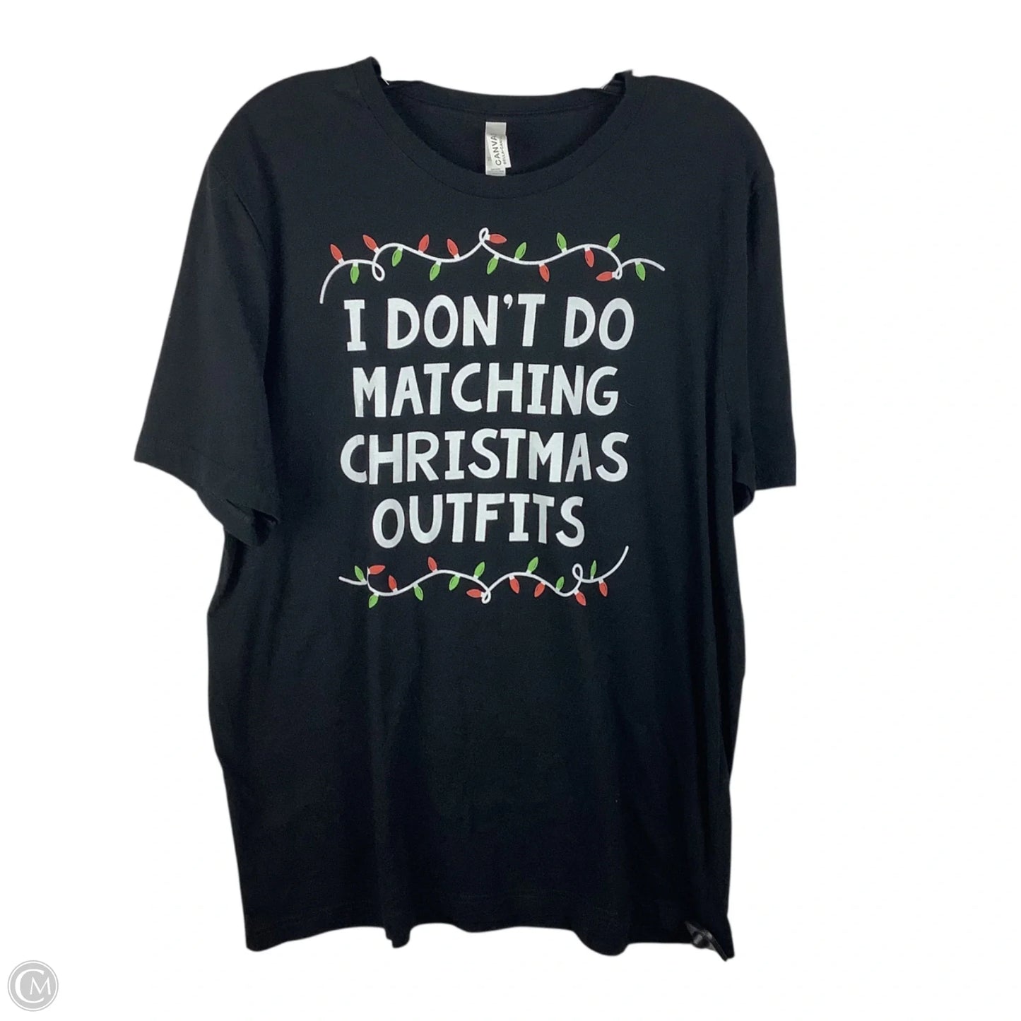 Top Short Sleeve By Bella + Canvas In Black, Size: Xl