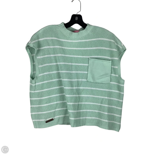 Sweater Short Sleeve By Simply Southern In Green, Size: L