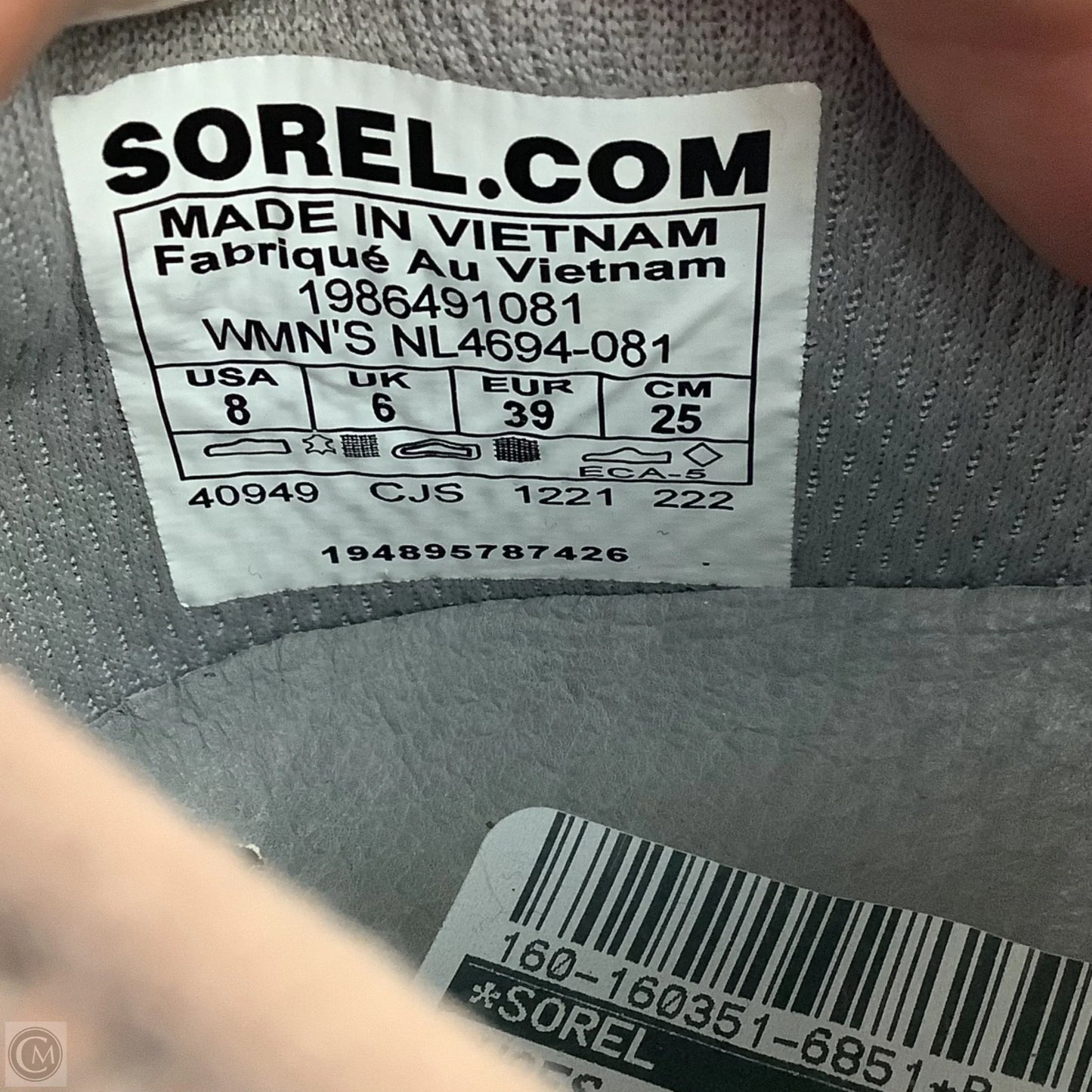 Shoes Athletic By Sorel In Grey, Size: 8