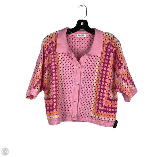 Top Short Sleeve By Vestique In Pink, Size: S