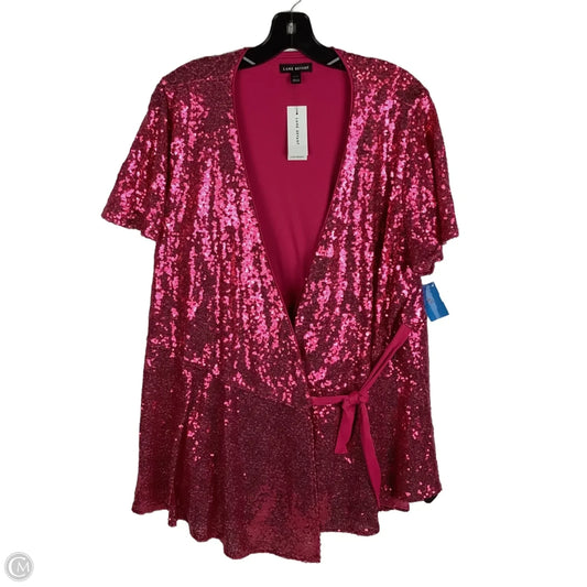 Top Short Sleeve By Lane Bryant In Pink, Size: 18/20