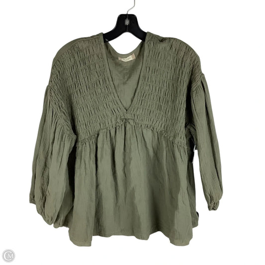 Top Long Sleeve By Altard State In Green, Size: L