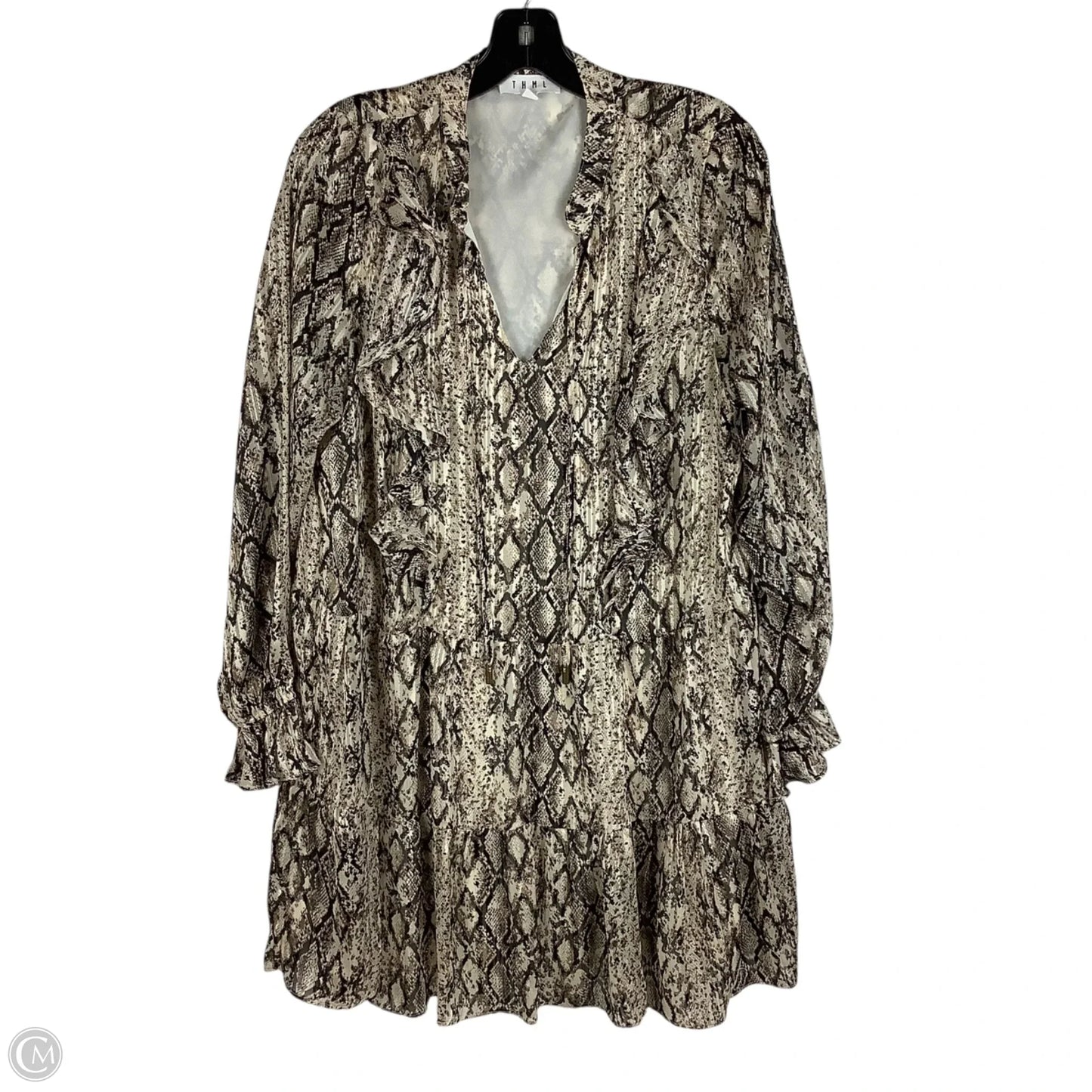 Dress Casual Short By Thml In Snakeskin Print, Size: M