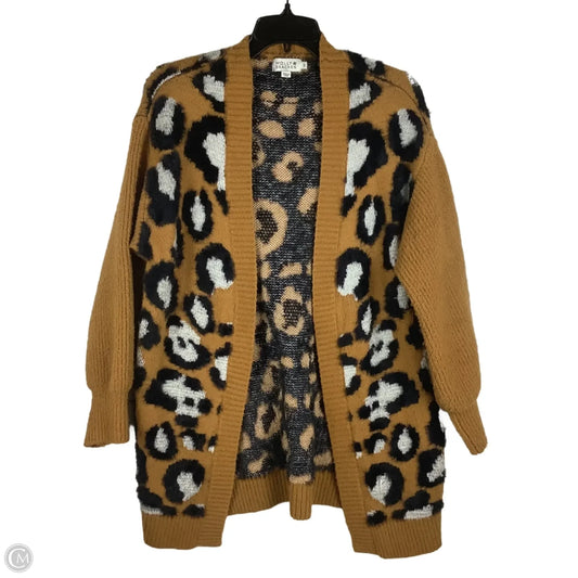 Sweater Cardigan By Molly Bracken In Animal Print, Size: S