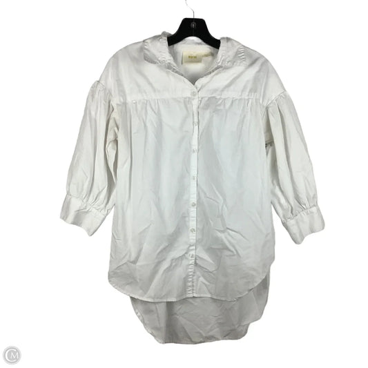 Top Long Sleeve By Maeve In White, Size: S