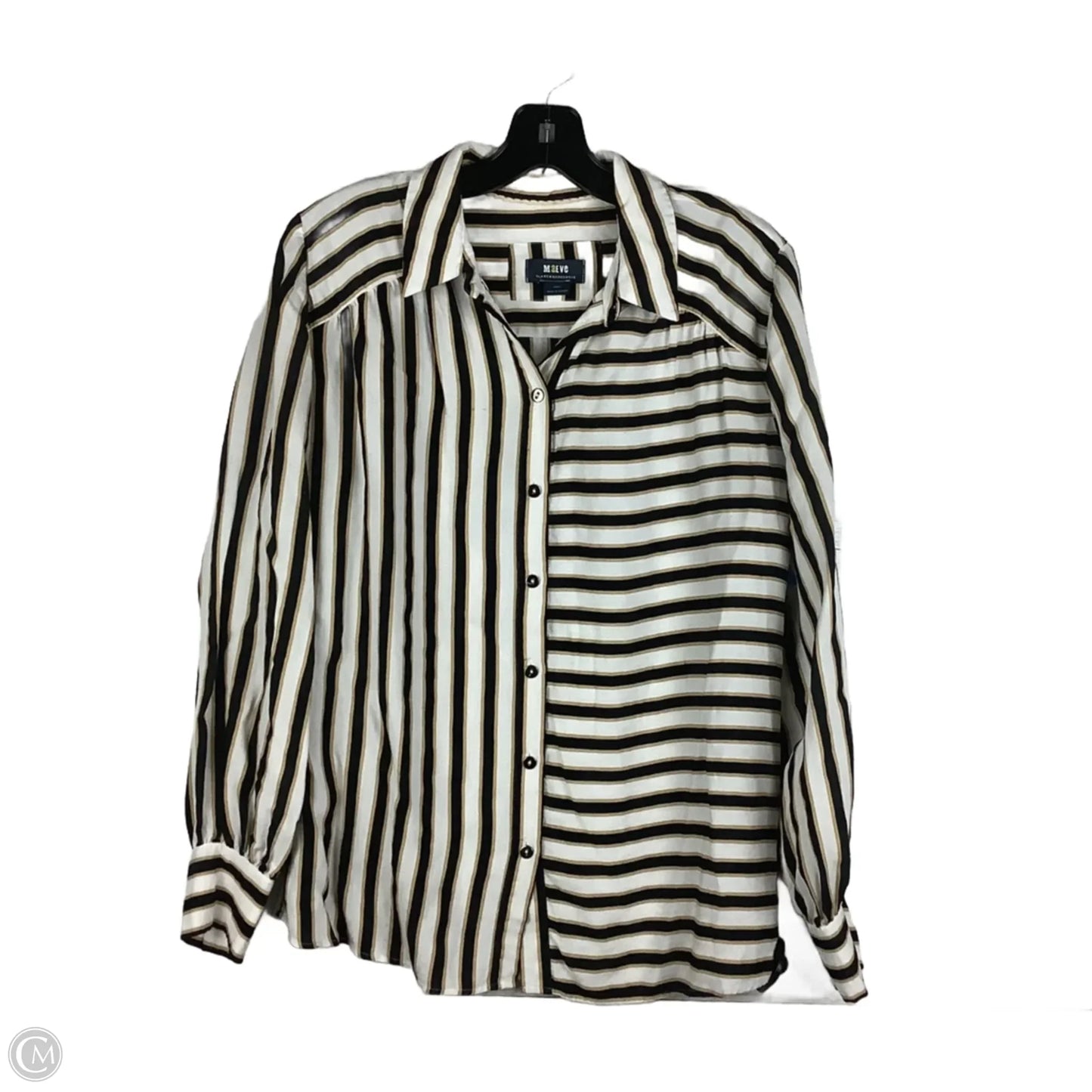 Top Long Sleeve By Maeve In Striped Pattern, Size: S
