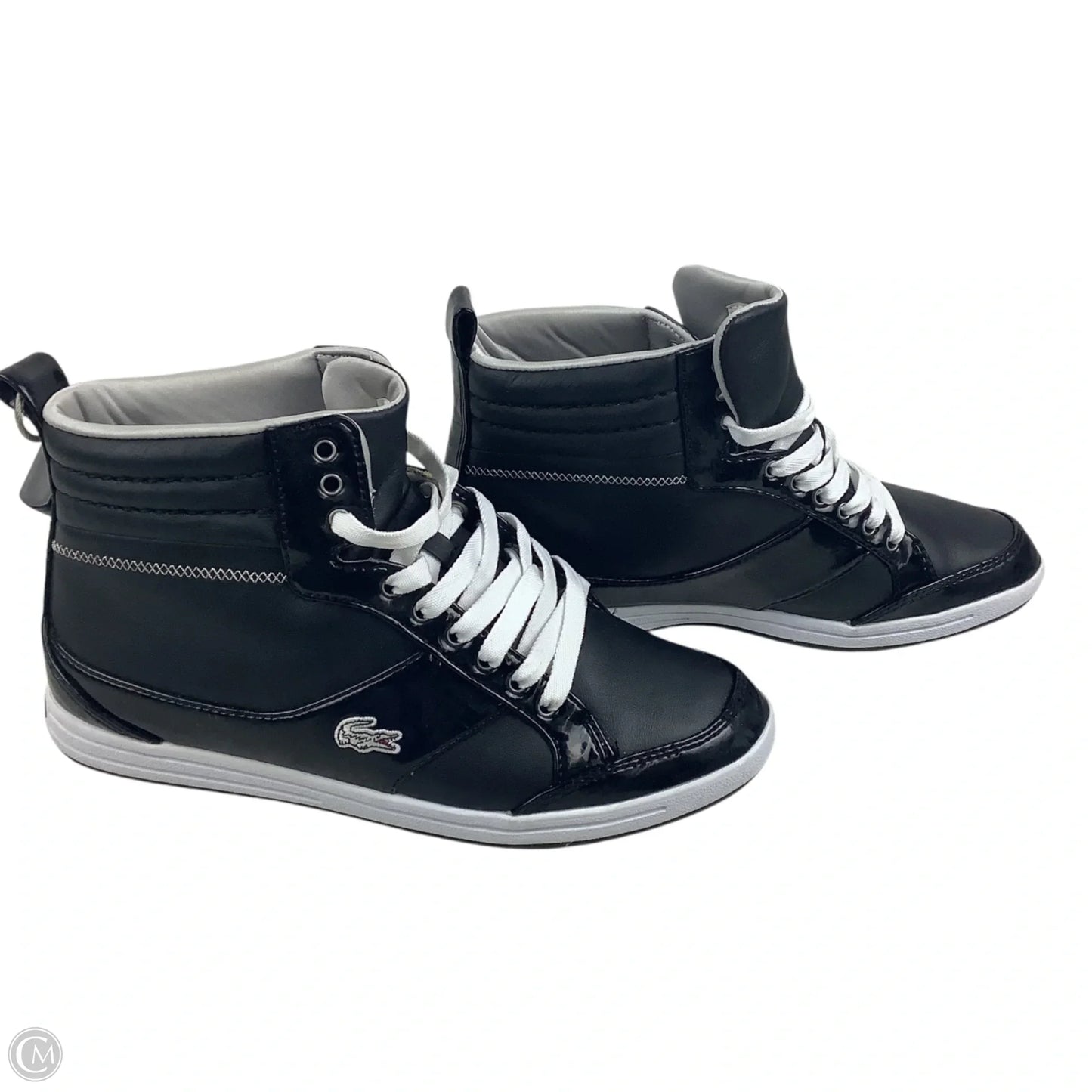 Shoes Sneakers By Lacoste In Black, Size: 7