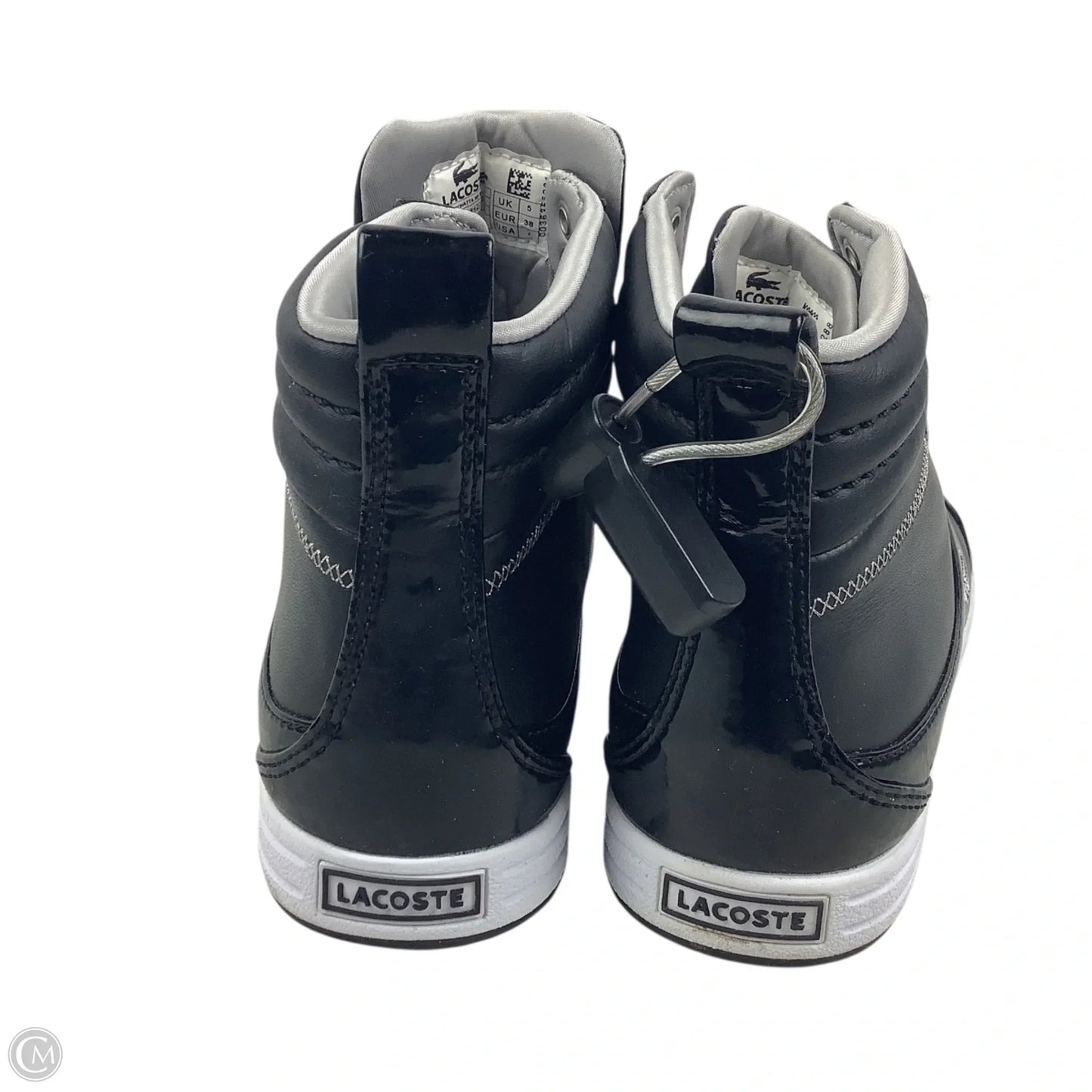 Shoes Sneakers By Lacoste In Black, Size: 7