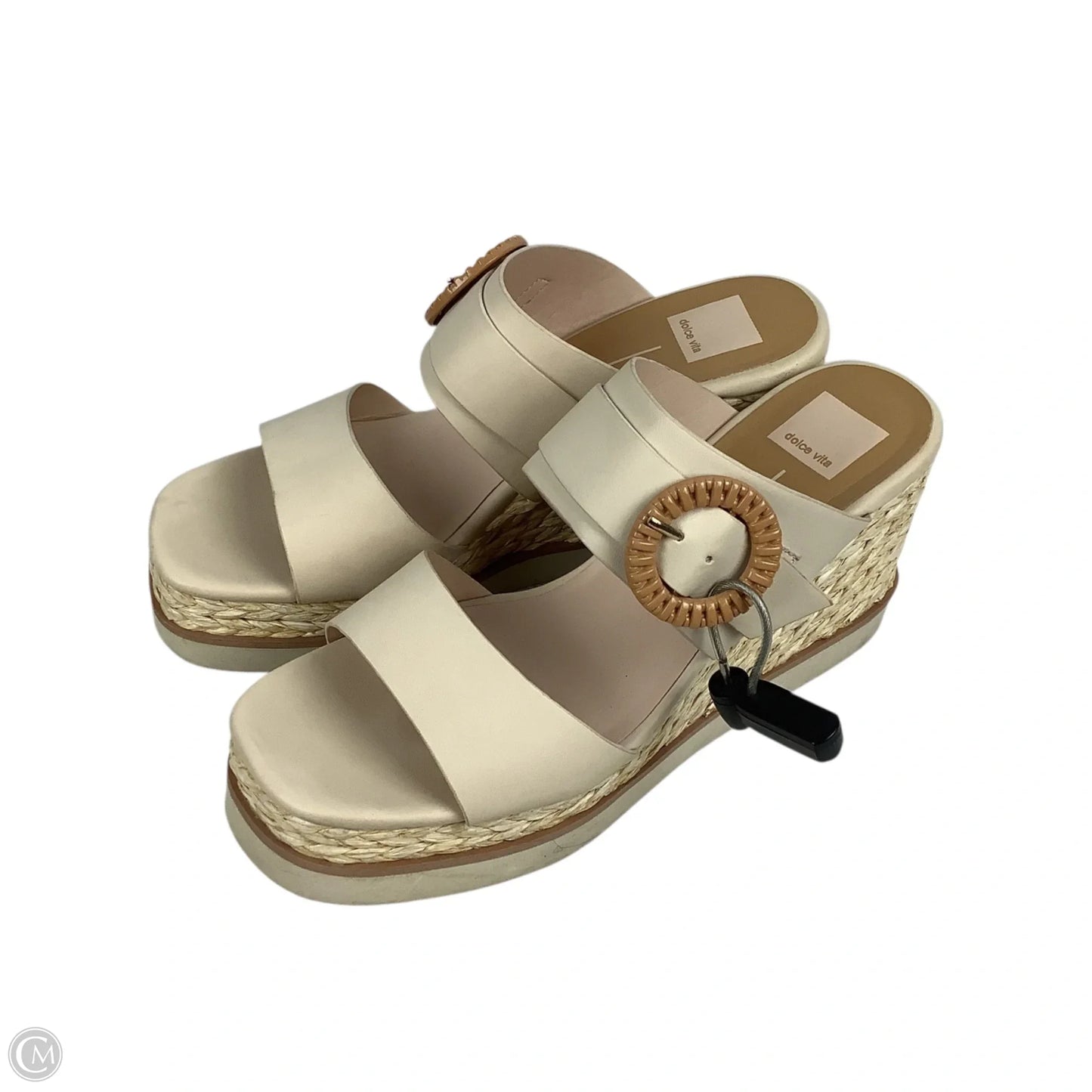 Sandals Heels Wedge By Dolce Vita In Cream, Size: 11