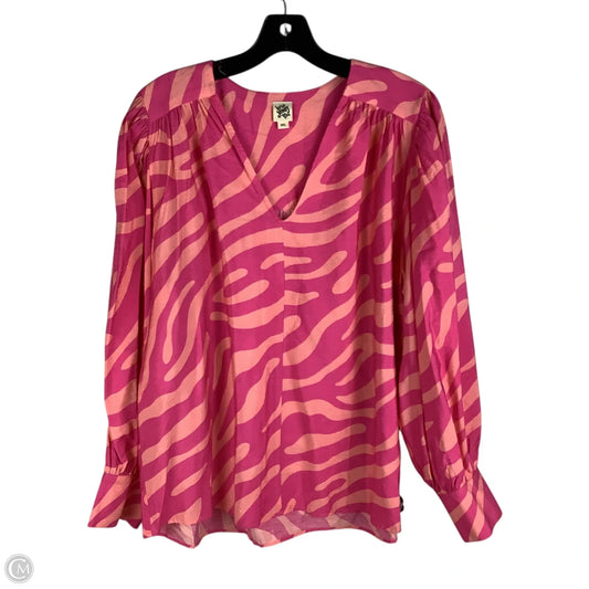 Top Long Sleeve By Ivy Jane In Pink, Size: M/L