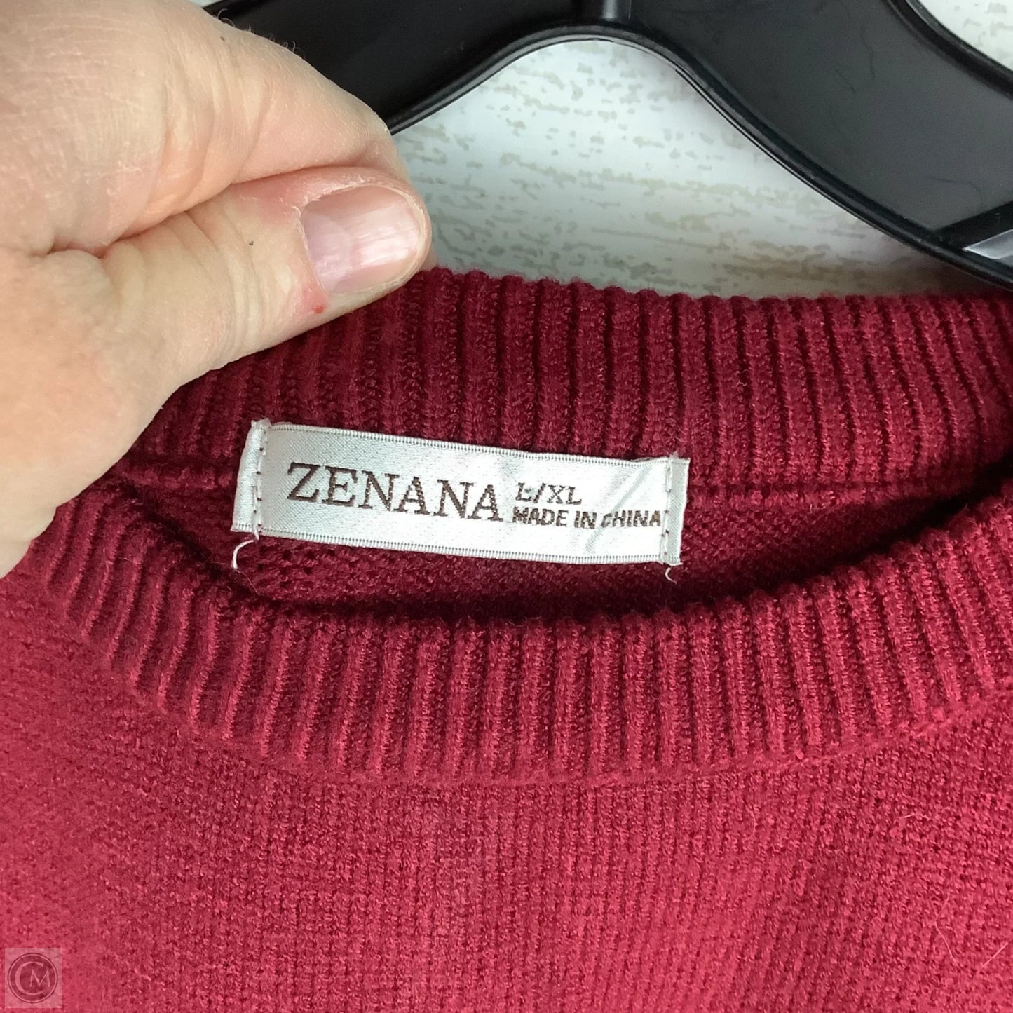Sweater Short Sleeve By Zenana In Red, Size: L/XL