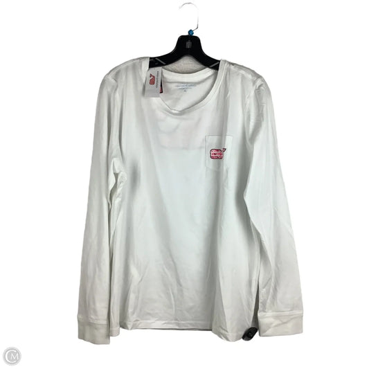 Top Long Sleeve By Vineyard Vines In White, Size: Xl