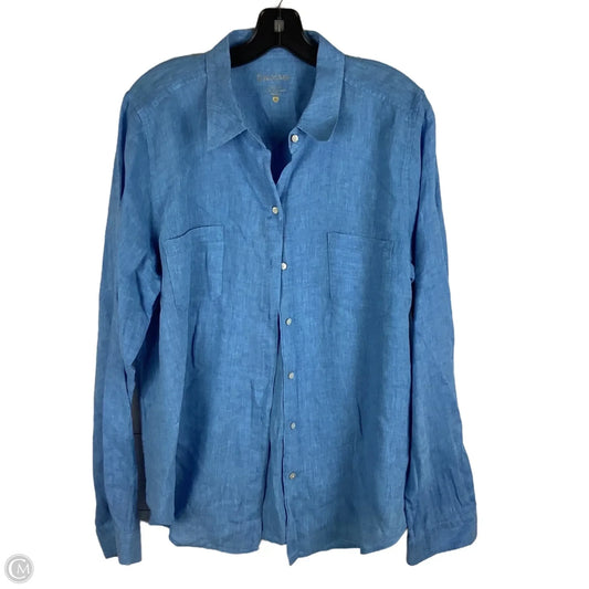 Top Long Sleeve Designer By Lilly Pulitzer In Blue, Size: Xl