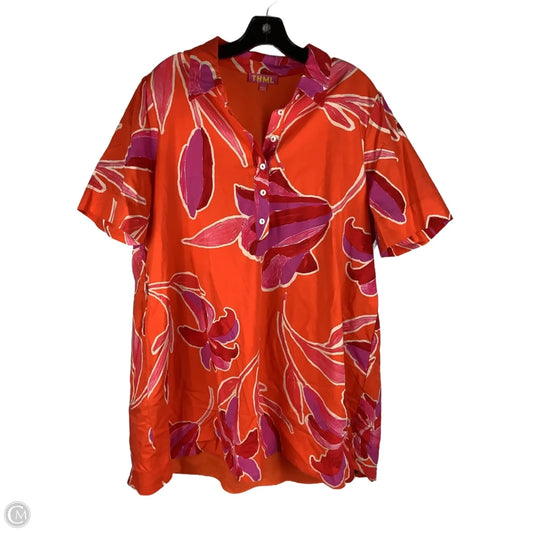 Dress Party Short By Thml In Orange & Pink, Size: L