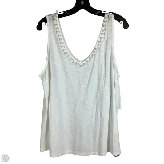 Top Sleeveless Designer By Lilly Pulitzer In White, Size: Xl