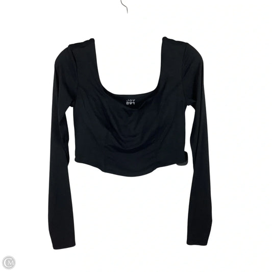 Athletic Top Long Sleeve Crewneck By Joy Lab In Black, Size: M