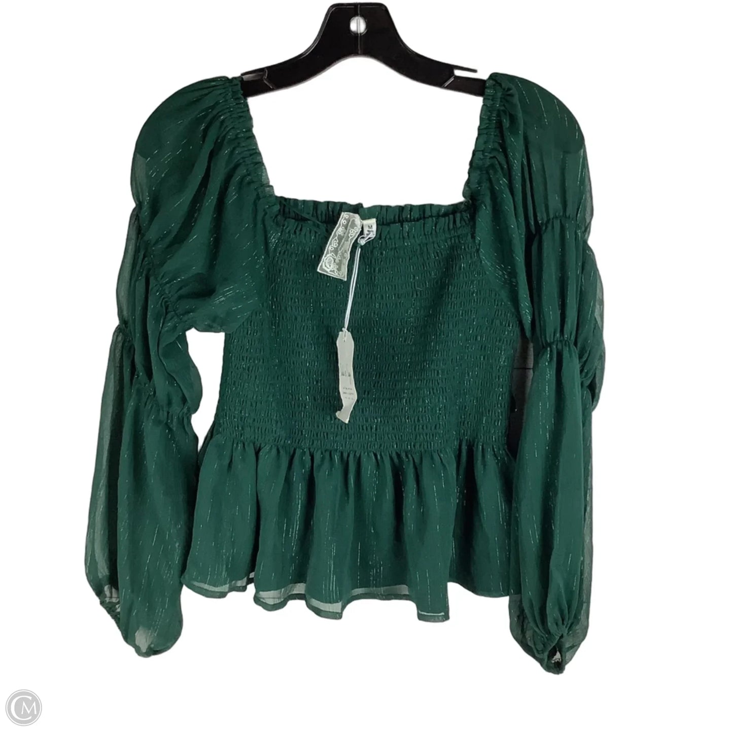 Top Long Sleeve By Sadie & Sage In Green, Size: M