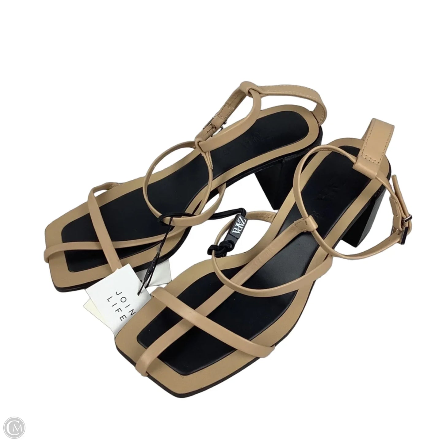 Shoes Heels Block By Zara In Black & Tan, Size: 5 (35)