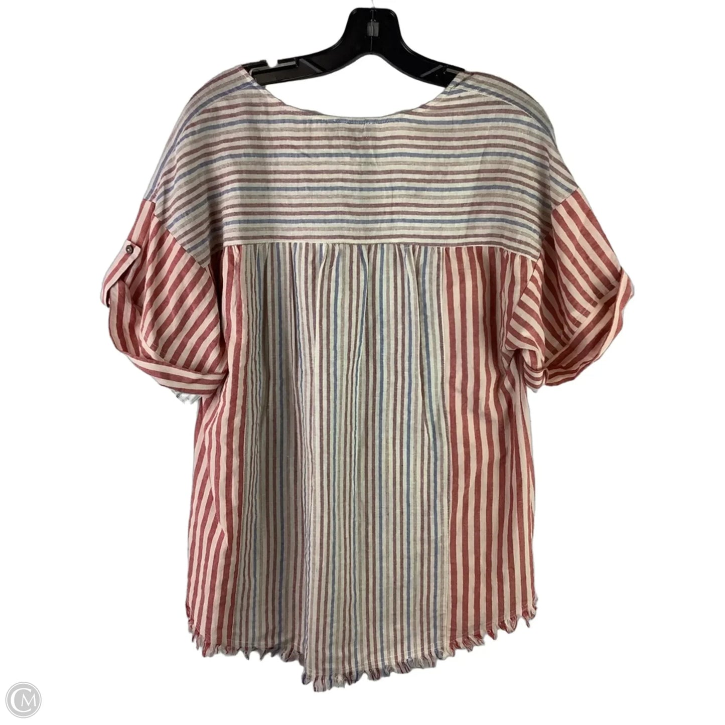 Top Short Sleeve By Gigio In Striped Pattern, Size: S