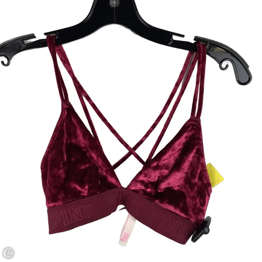 Athletic Bra By Pink In Maroon, Size: Xs