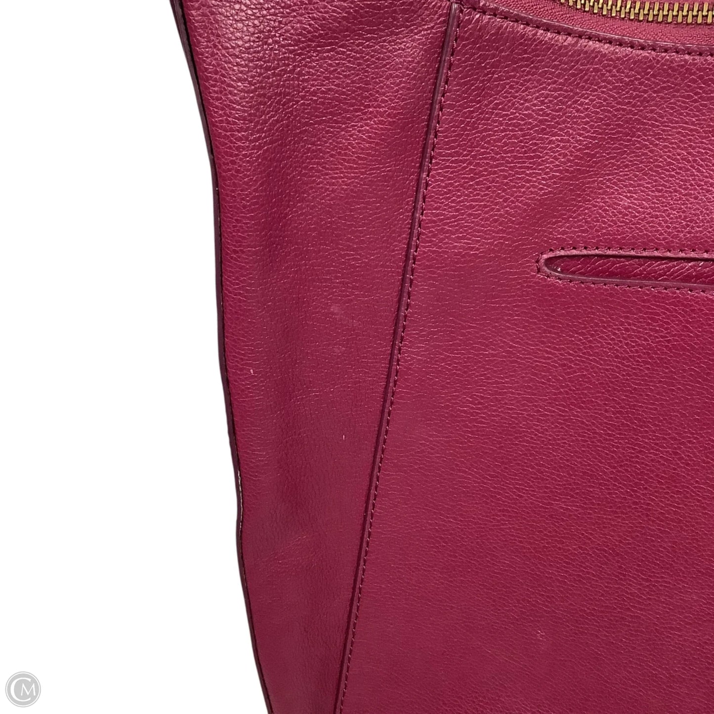 Handbag Leather By Fossil, Size: Medium