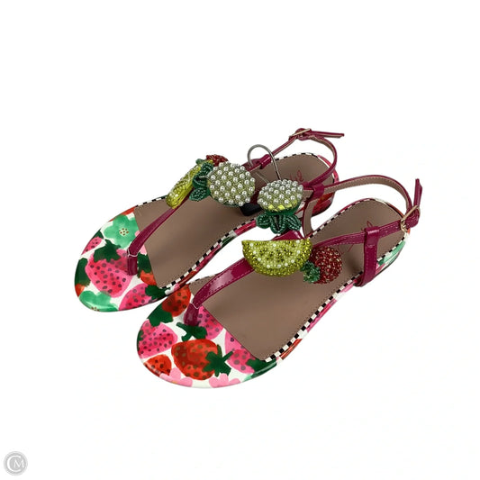 Sandals Flats By Betsey Johnson In Multi-colored, Size: 6