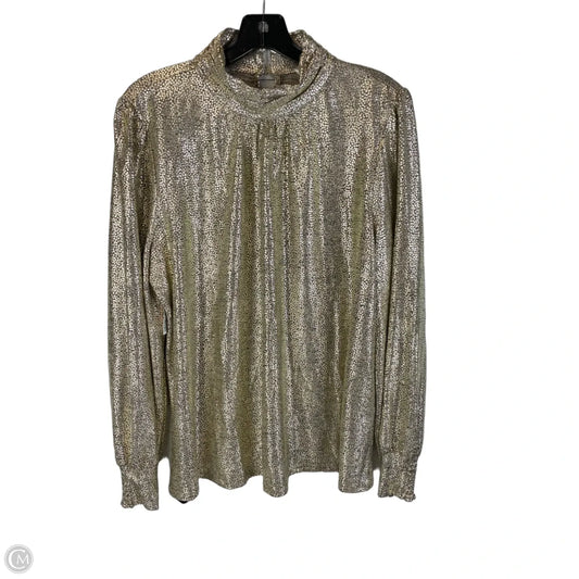 Top Long Sleeve By Skies Are Blue In Gold, Size: L