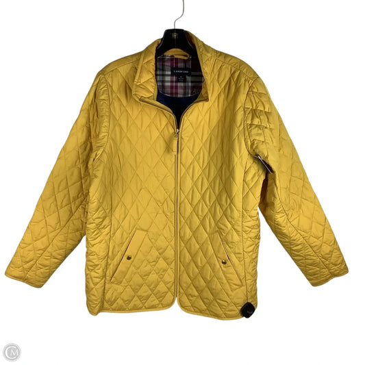 Jacket Puffer & Quilted By Lands End In Yellow, Size: 1x