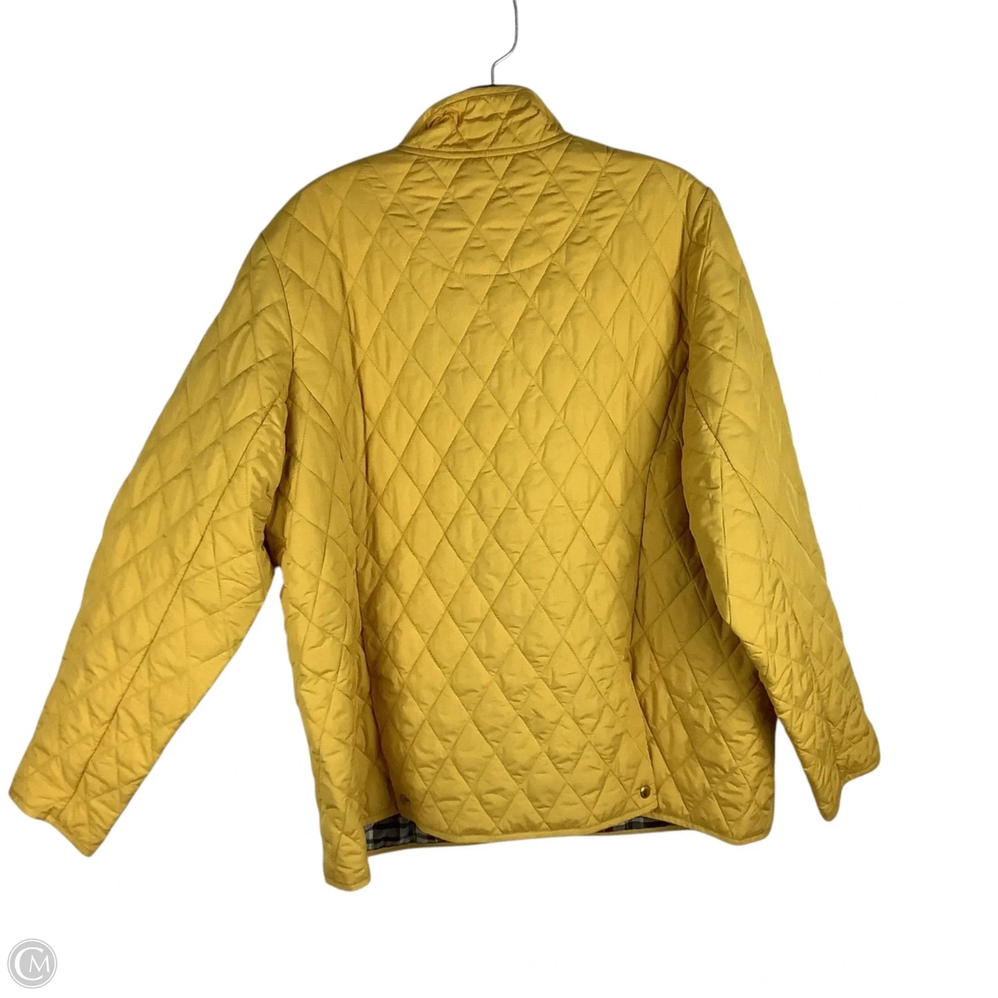 Jacket Puffer & Quilted By Lands End In Yellow, Size: 1x