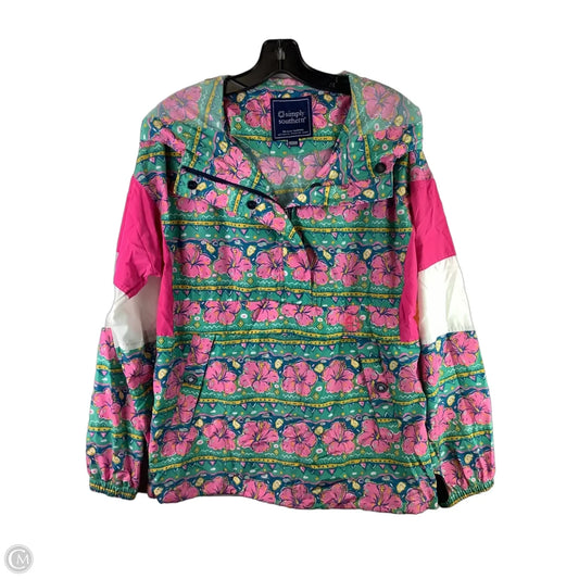 Jacket Windbreaker By Simply Southern In Pink, Size: M