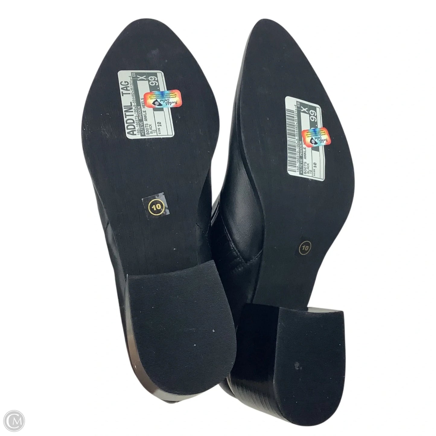 Boots Ankle Heels By Steve Madden In Black, Size: 10