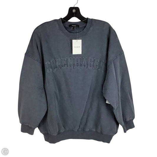 Sweatshirt Crewneck By Forever 21 In Grey, Size: M