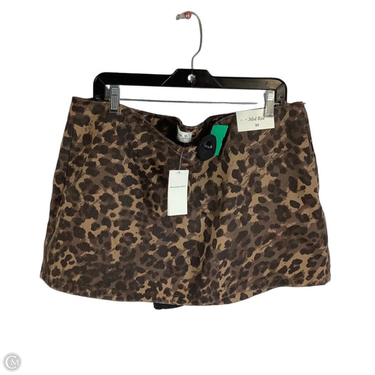 Skirt Mini & Short By Abercrombie And Fitch In Animal Print, Size: 16 (33)
