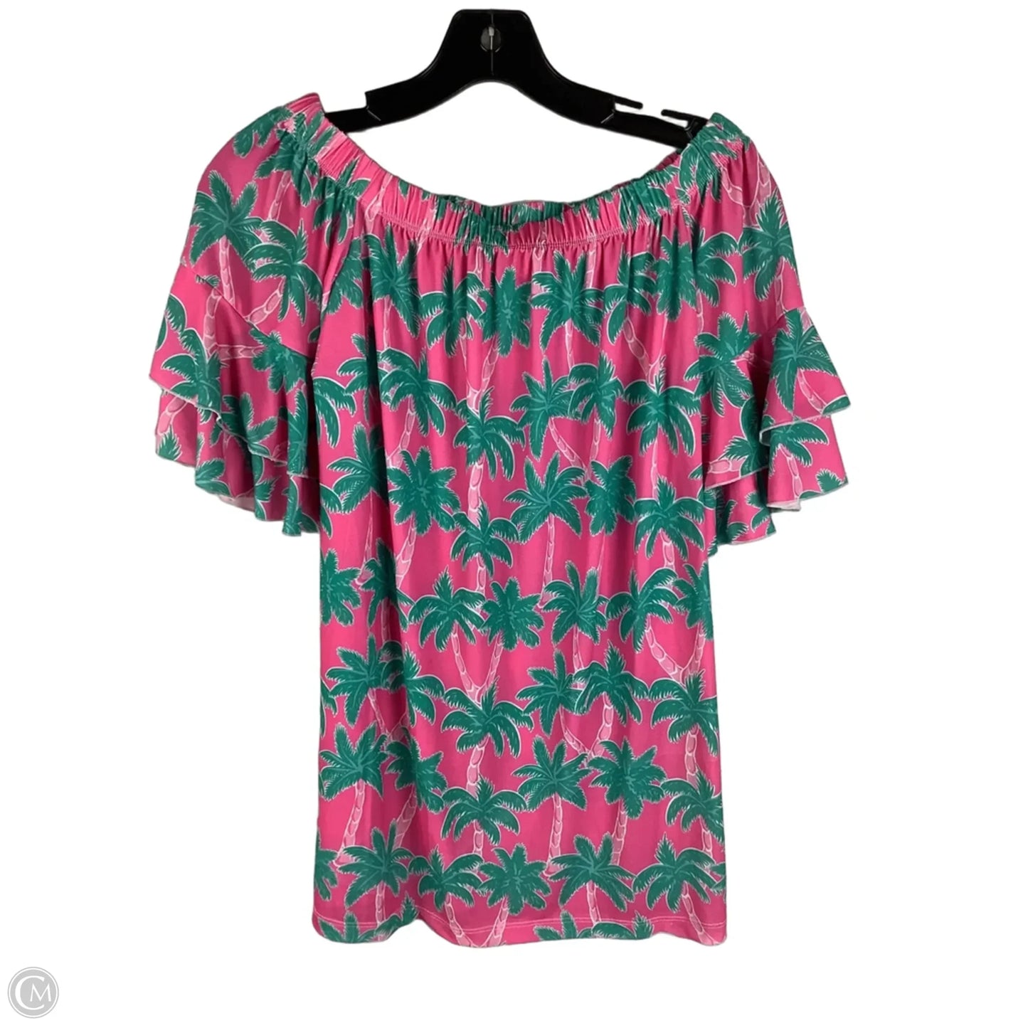 Top Short Sleeve By Simply Southern In Pink, Size: M