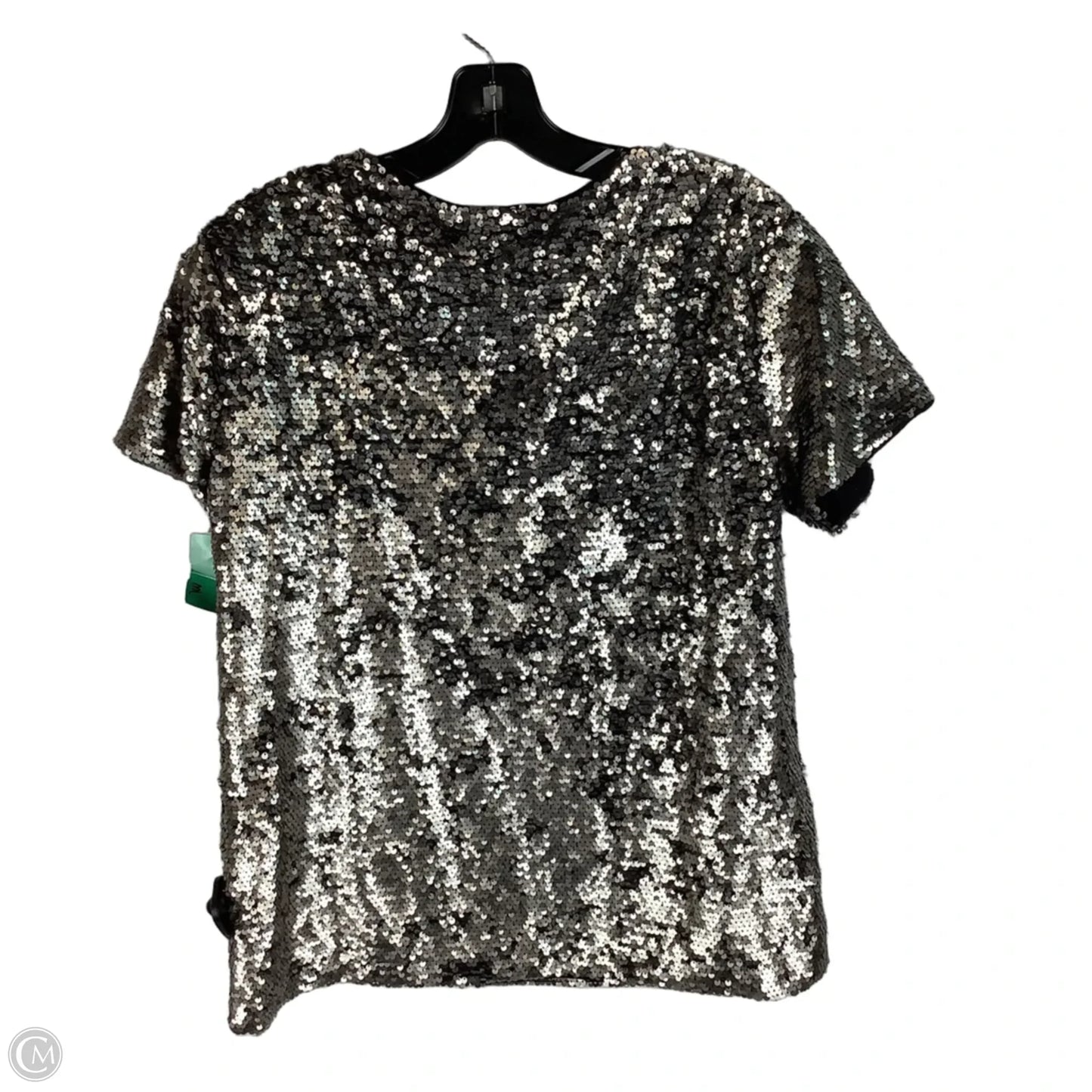 Top Short Sleeve By Anthropologie In Silver, Size: S