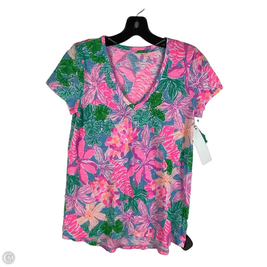Top Short Sleeve Designer By Lilly Pulitzer In Multi-colored, Size: Xs