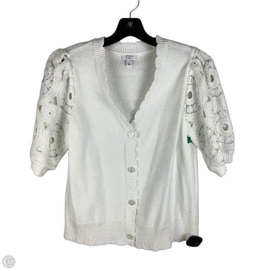 Sweater Short Sleeve By Crown And Ivy In White, Size: L