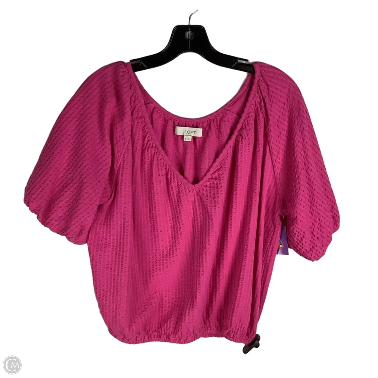 Top Short Sleeve By Loft In Pink, Size: S