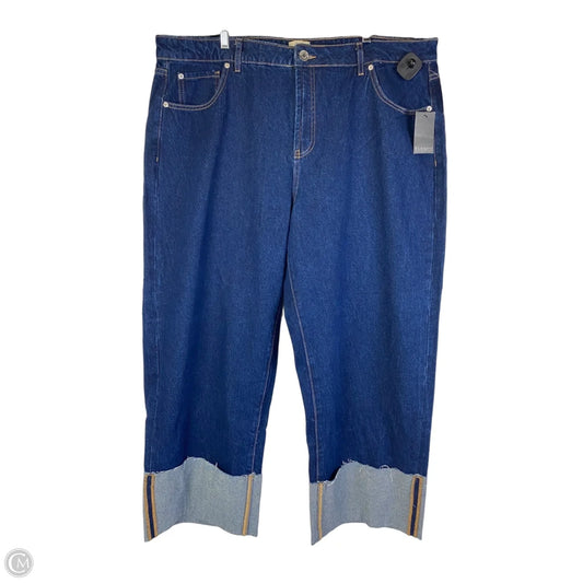 Jeans Straight By Eloquii In Blue Denim, Size: 18